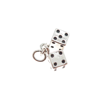 MAISELS INDIAN TRADING Sterling Silver Vintage Lucky Dice Minimalist 3D Pendant