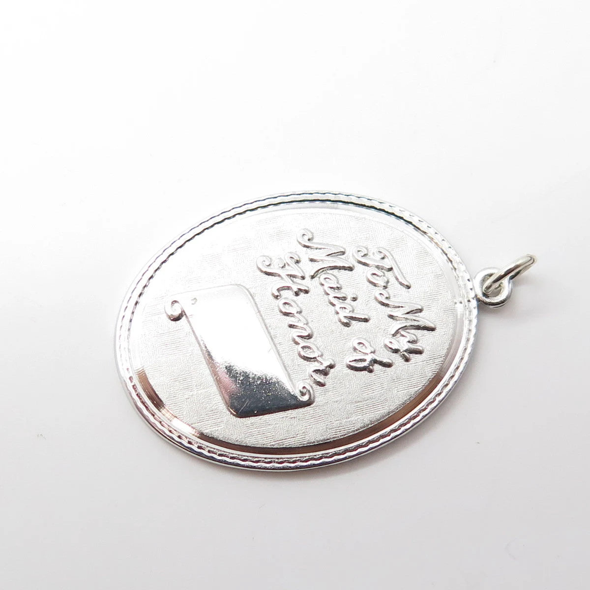925 Sterling Silver Vintage Griffith & Sons Co "To My Maid of Honor" Pendant