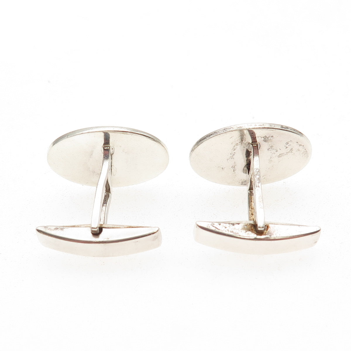 TIFFANY & CO. 925 Sterling Silver 18K Gold Vintage Libra Zodiac Sign Cufflinks