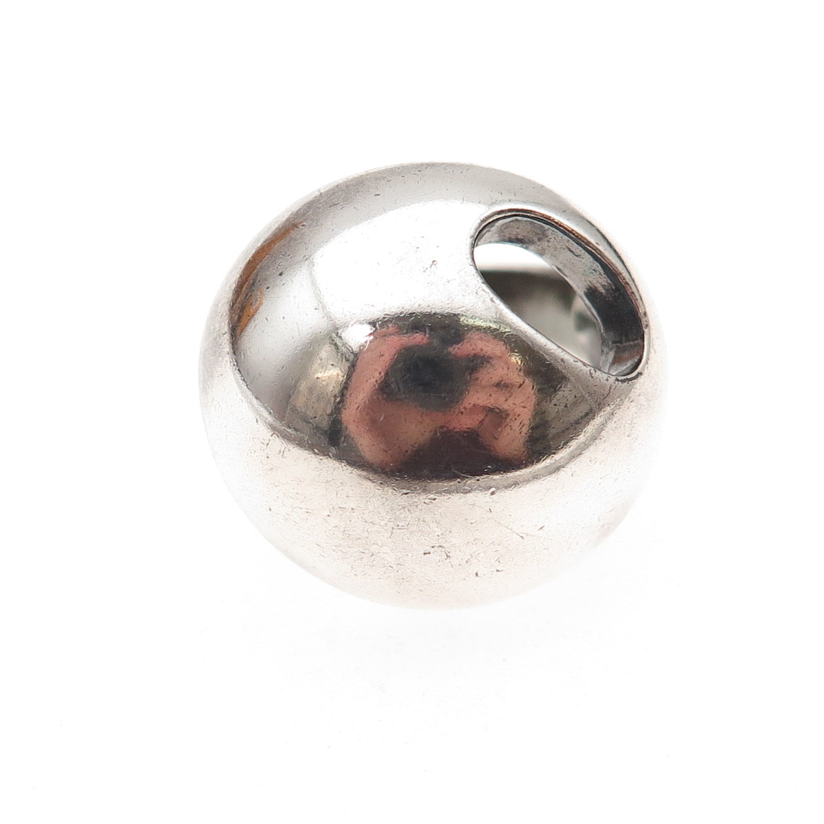 925 Sterling Silver Vintage Modernist Dome Oxidized Ring Size 8