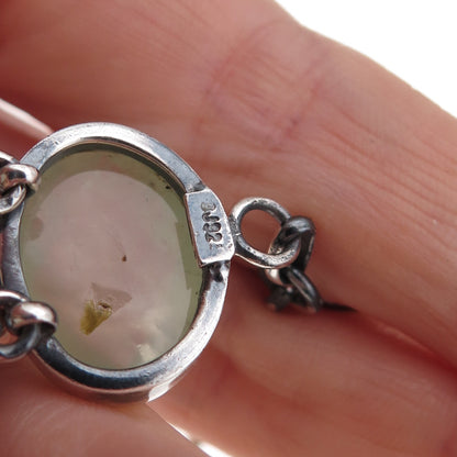 Sajen 925 Sterling Silver Vintage Real Green Amethyst & Peridot Bracelet 7-8"