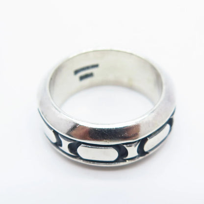 925 Sterling Silver Vintage Mexico Band Ring Size 7.5