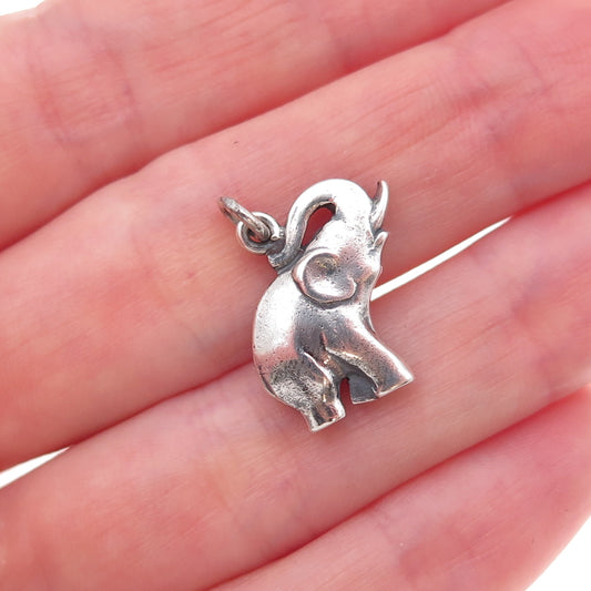 Georg Jensen 925S Sterling Silver Vintage Denmark Elephant Charm Pendant