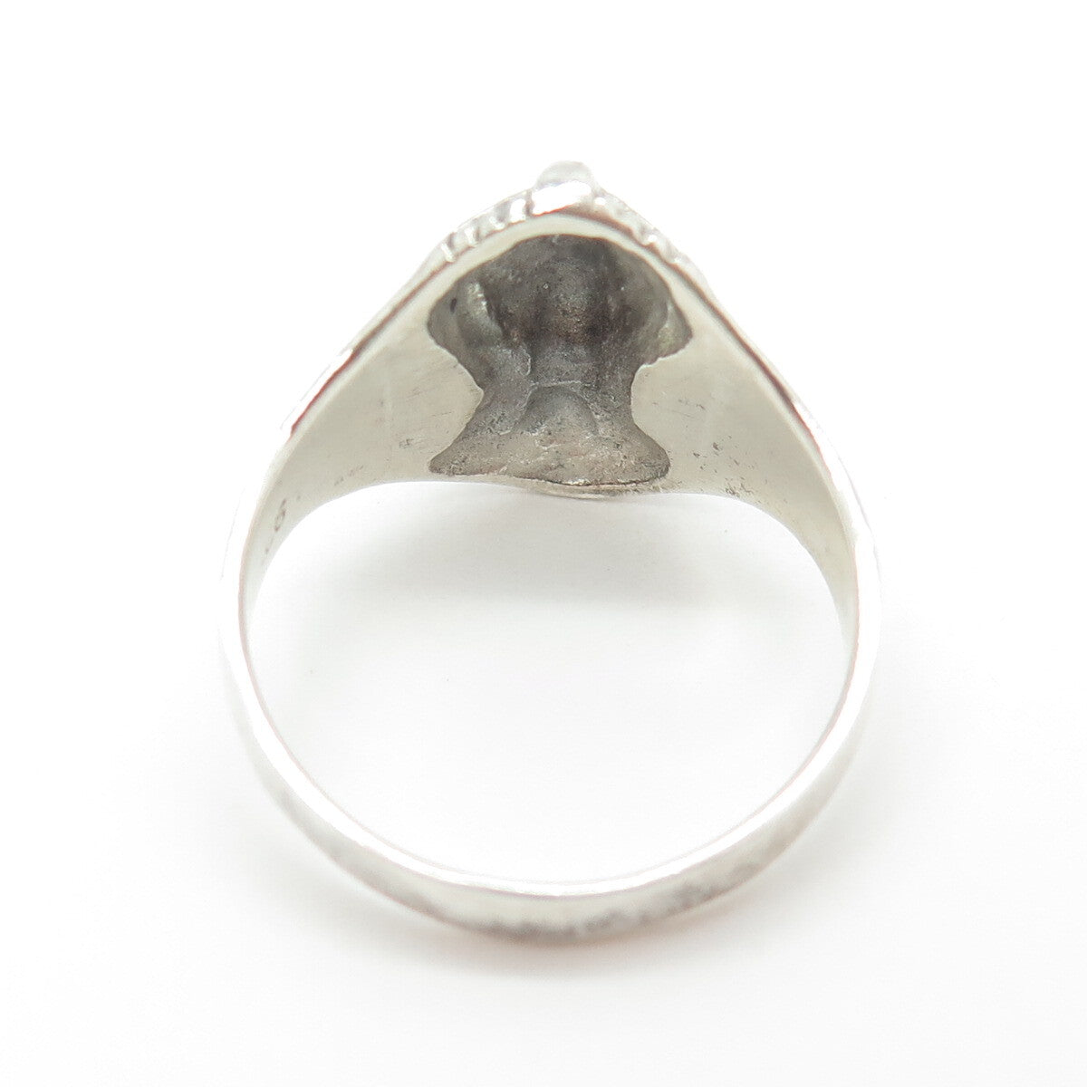 925 Sterling Silver Vintage King Tut Egyptian Pharaoh Ring Size 9.5