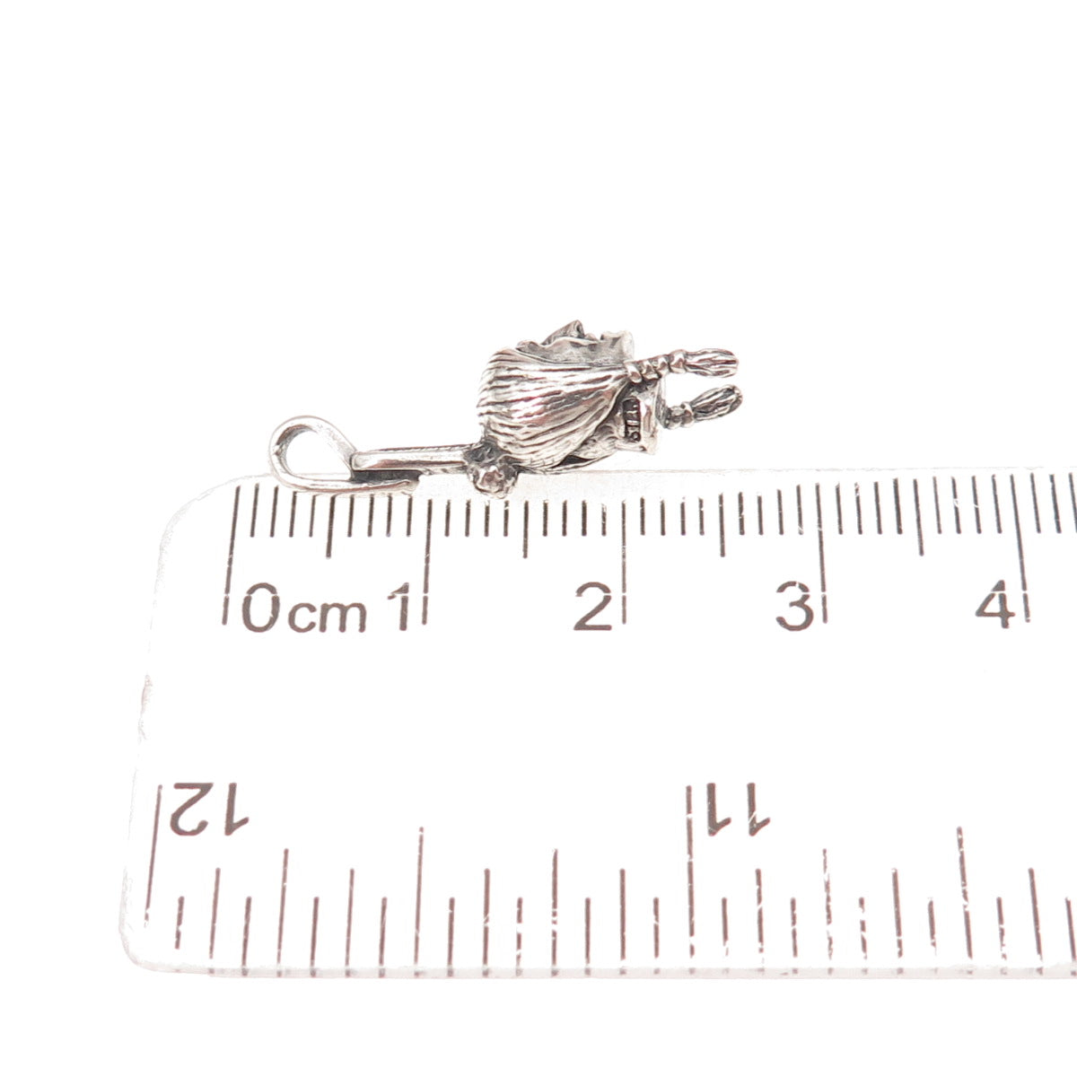 Old Pawn 925 Sterling Silver Vintage Southwestern Indian Chief Charm Pendant