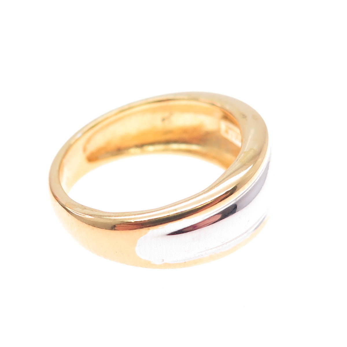 MILOR 925 Sterling Silver 2-Tone Italy Modernist Ring Size 7