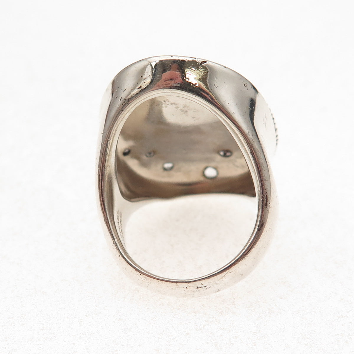 Michael Dawkins 925 Sterling Silver Real White Topaz Starry Night Ring Size 6.5