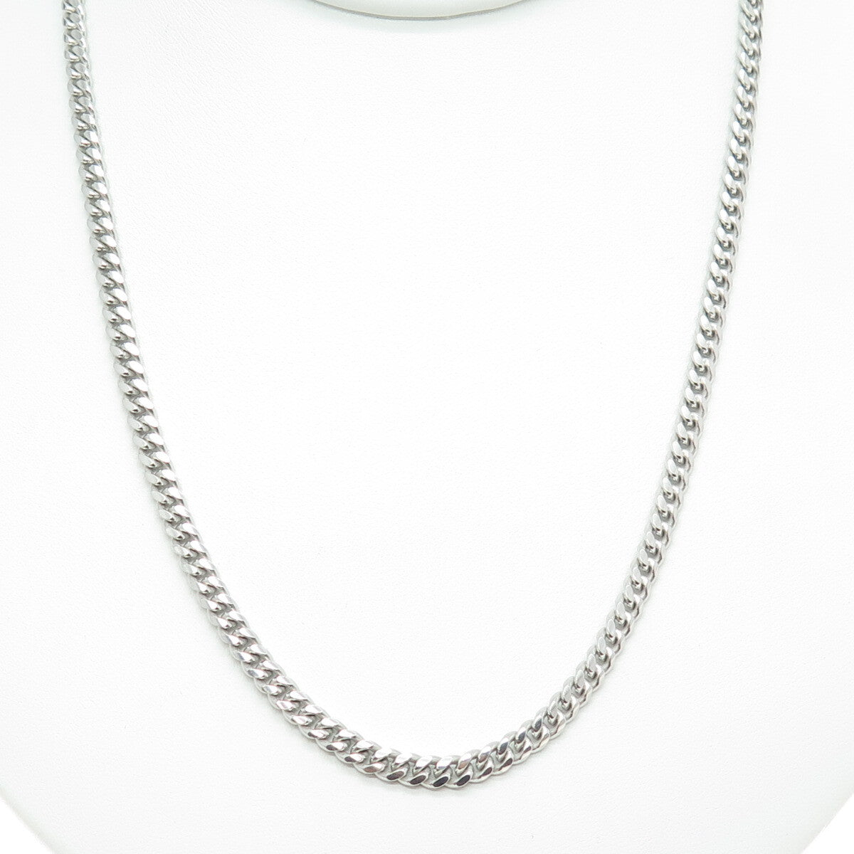 KARIZIA SPA KA 1772 925 Sterling Silver Italy Cuban Chain Necklace 24"
