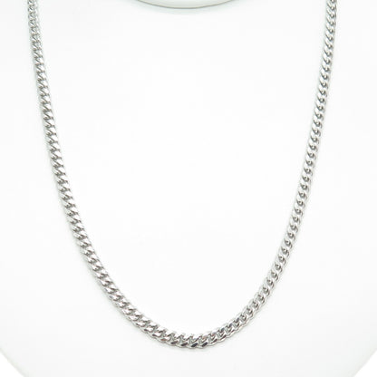 KARIZIA SPA KA 1772 925 Sterling Silver Italy Cuban Chain Necklace 24"