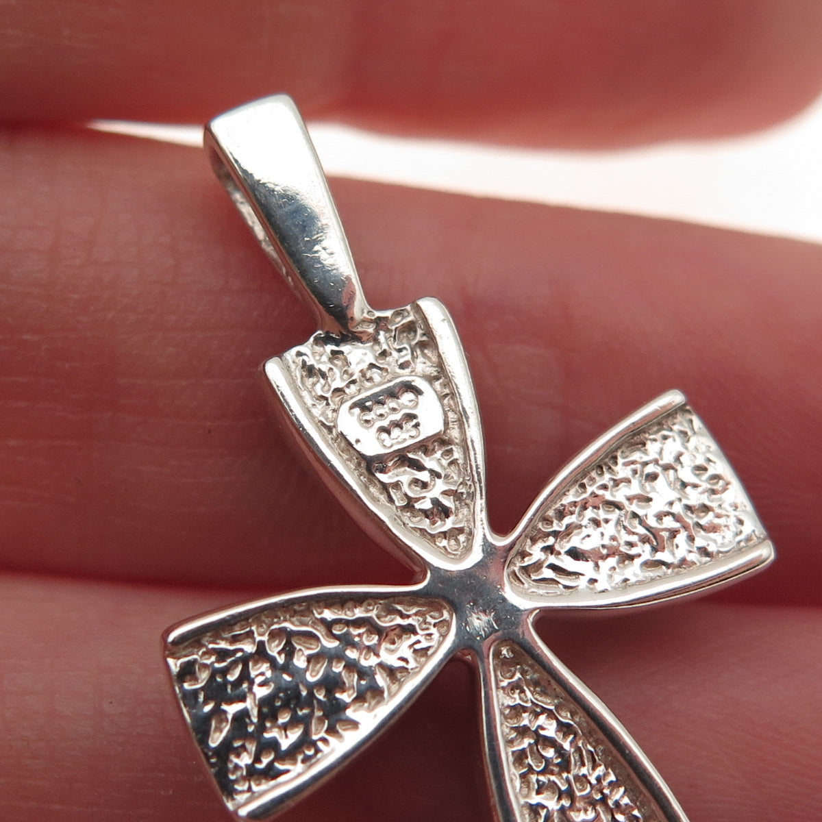 Coleman Co. 925 Sterling Silver Vintage Real Sugilite Cross Charm Pendant