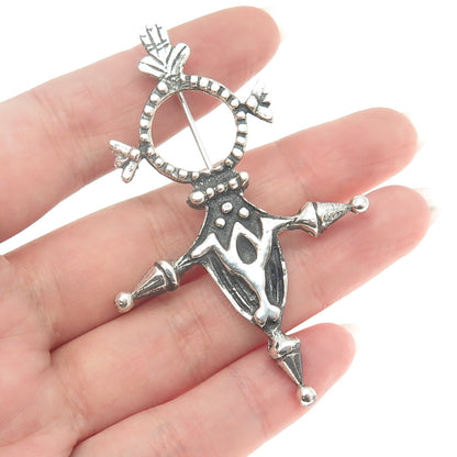 925 Sterling Silver Vintage African Inaranganak Croix Touareg Pin Brooch