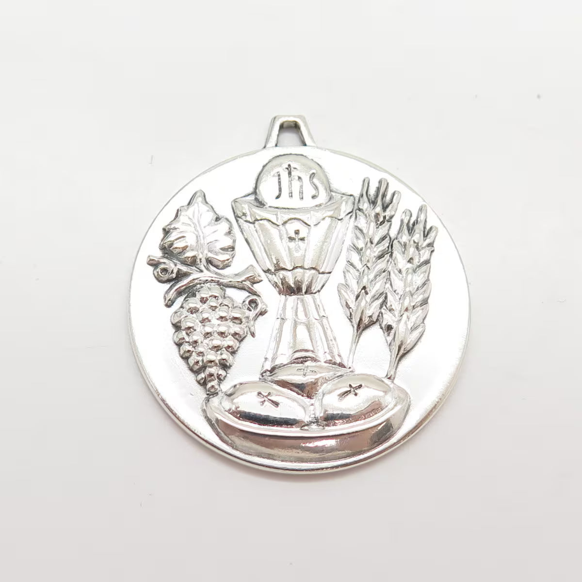 925 Sterling Silver Vintage First Holy Communion Symbol Pendant