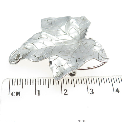 CARL ART 925 Sterling Silver Vintage Maple Leaf Pin Brooch / Pendant