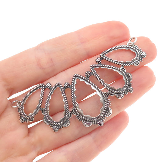 Carolyn Pollack American West Sterling Silver Vintage Centerpiece Necklace Part