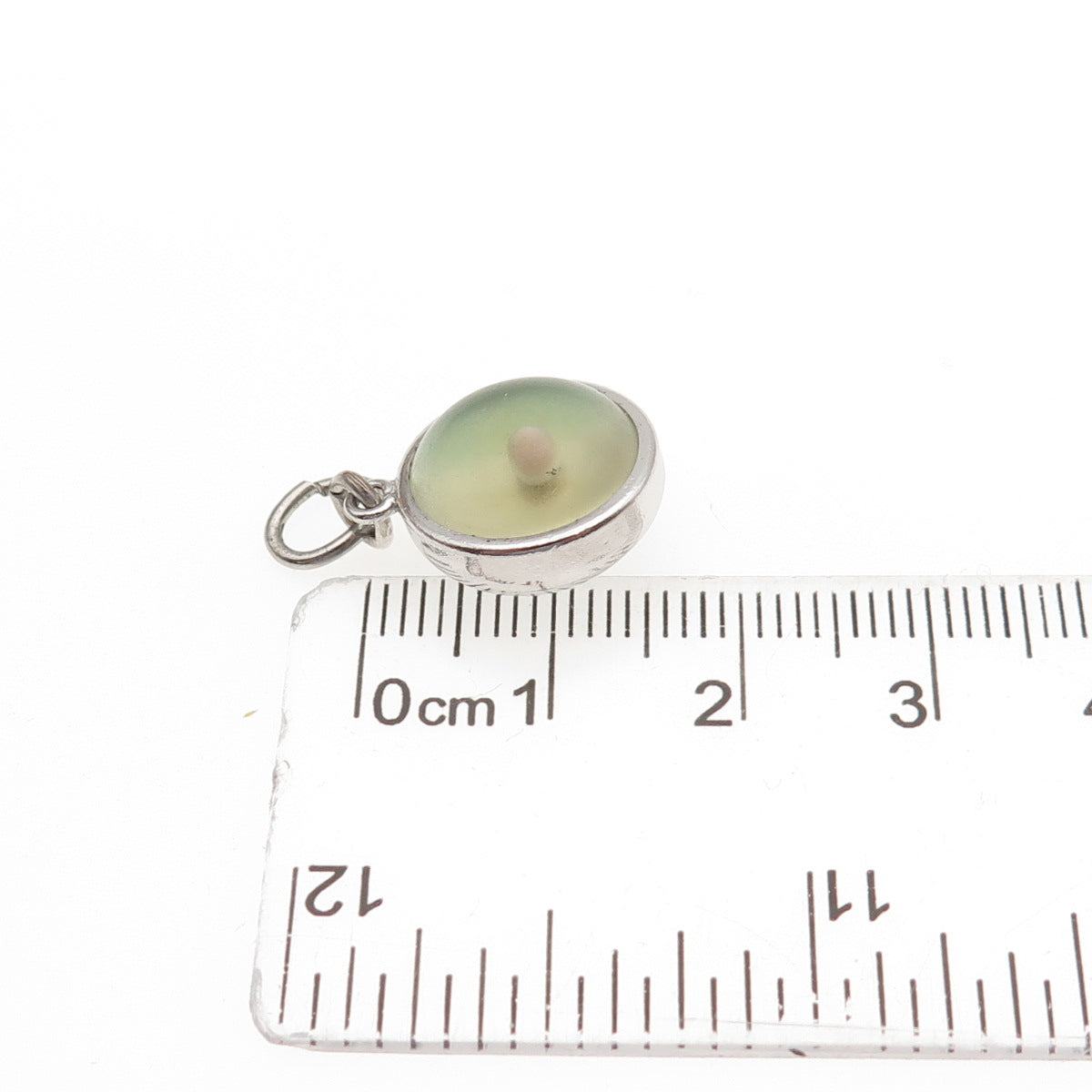 925 Sterling Silver Antique Art Deco Amulet of Faith Mustard Seed Mini Pendant