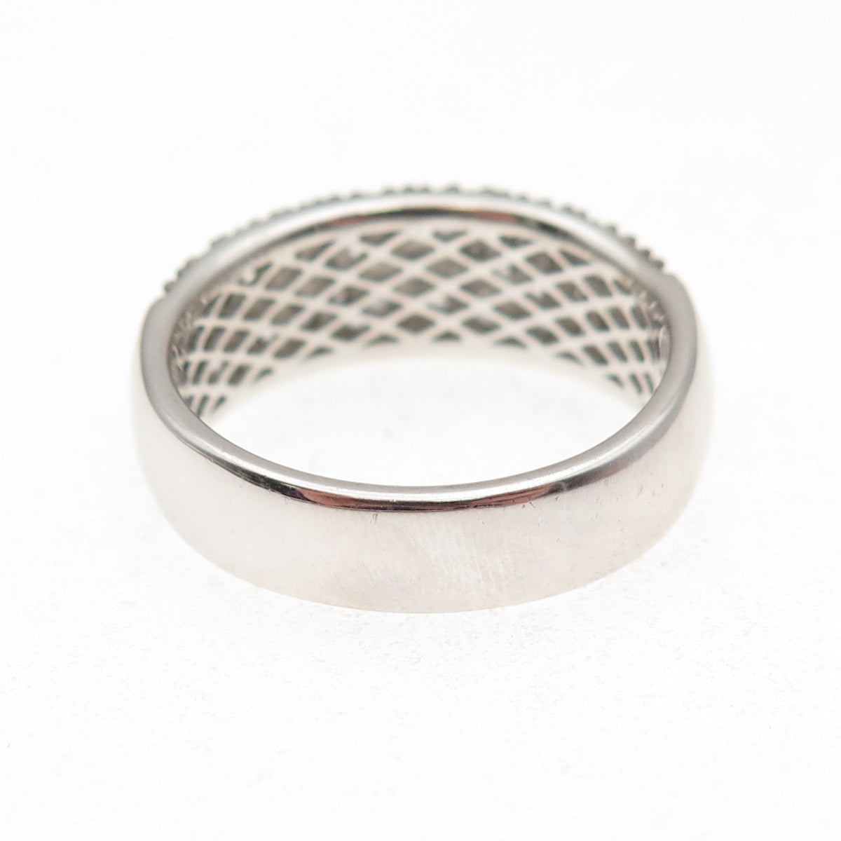 925 Sterling Silver Round-Cut C Z Sparkle Ring Size 10.5