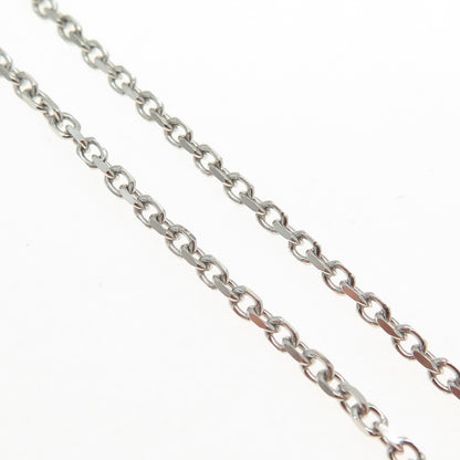 925 Sterling Silver Italy Cable Chain Necklace 16"