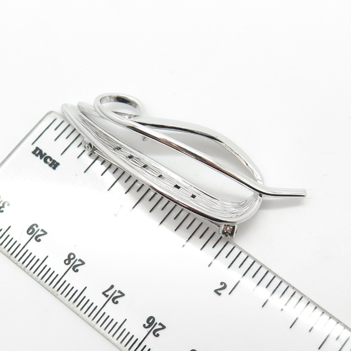 925 Sterling Silver Vintage Vargas Leaf Pin Brooch