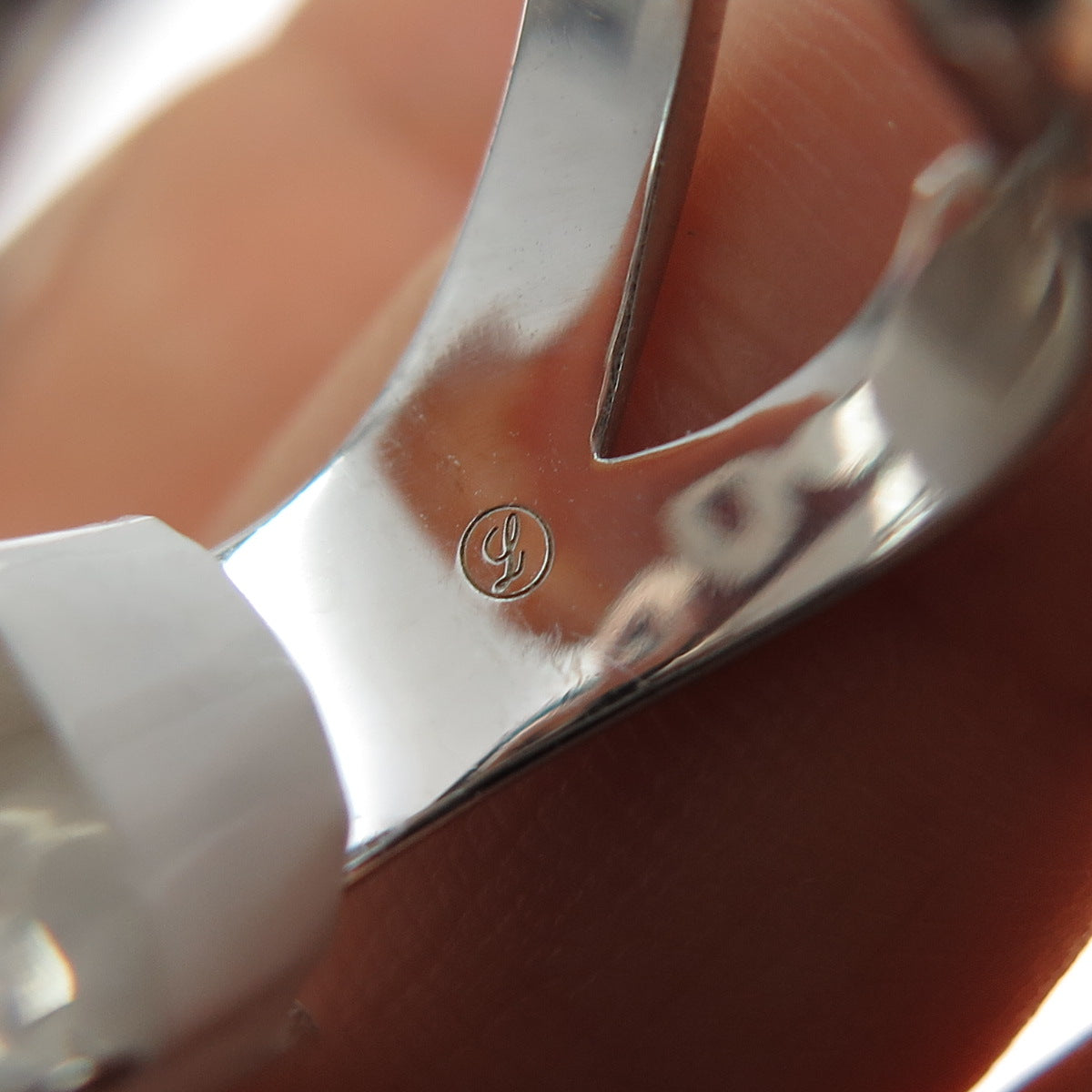 925 Sterling Silver Round-Cut C Z Crisscross Ring Size 6