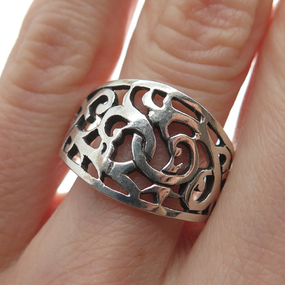 925 Sterling Silver Vintage Celtic Knot Ring Size 9.25