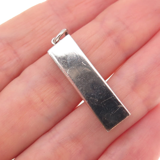 Elco 925 Sterling Silver Vintage Chai Judaica Mezuzah Charm Pendant