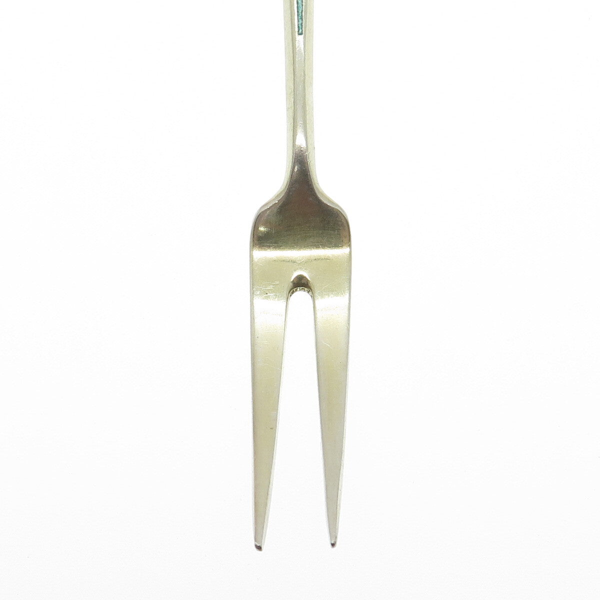 DAVID ANDERSEN 925S Sterling Silver Gold Plated Vintage Norway Enamel Lemon Fork