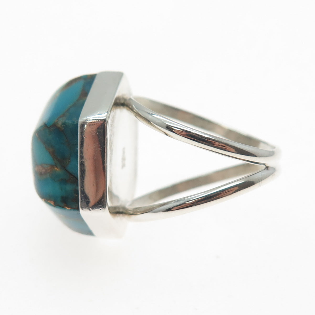 JAY KinG DESERT ROSE Sterling Silver Vintage Real Mohave Turquoise Ring Size 9