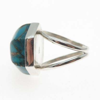JAY KinG DESERT ROSE Sterling Silver Vintage Real Mohave Turquoise Ring Size 9