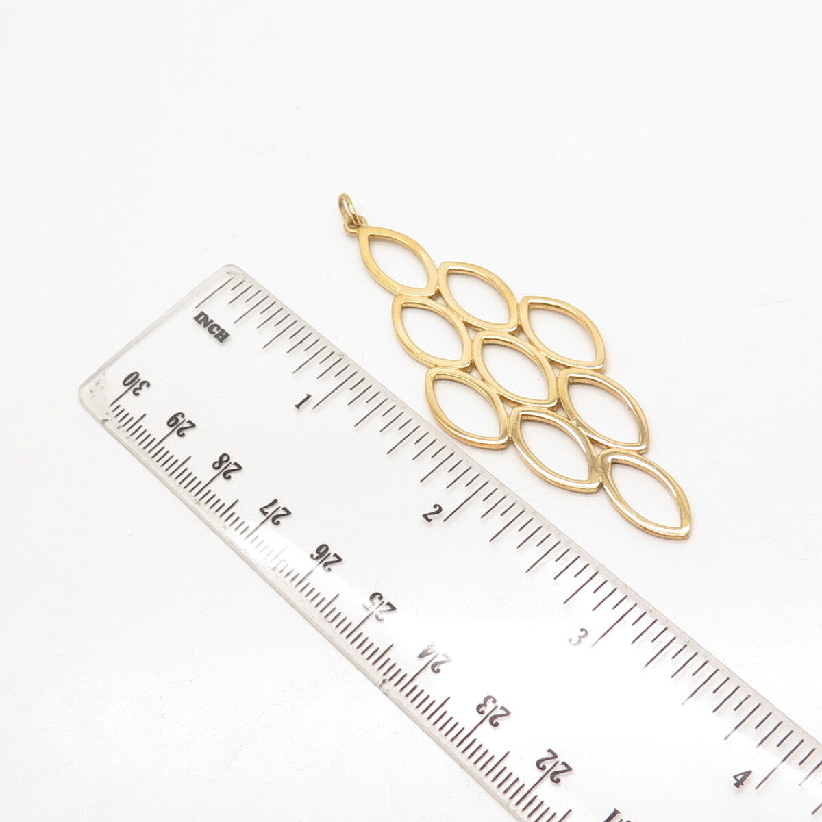 925 Sterling Silver Gold Plated T & B Modernist Pendant