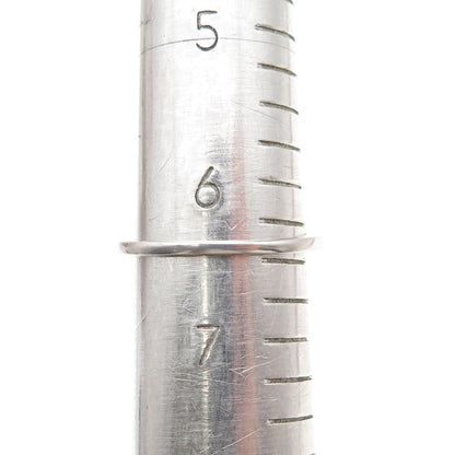 925 Sterling Silver Vintage Modernist Heart Ring Size 6.5