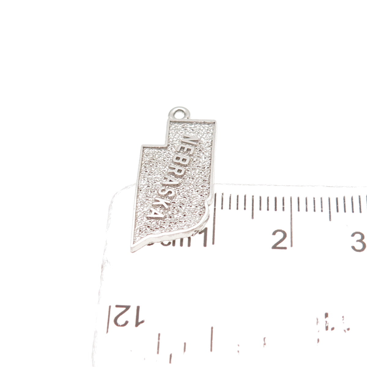 Rembrandt RQC 925 Sterling Silver Vintage Nebraska State Map Charm Pendant