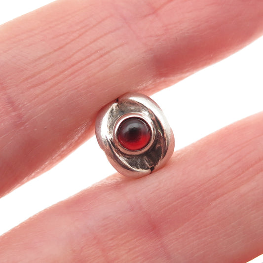 Pandora Moments 925 Sterling Silver Real Red Garnet Eye Slide Bead Charm