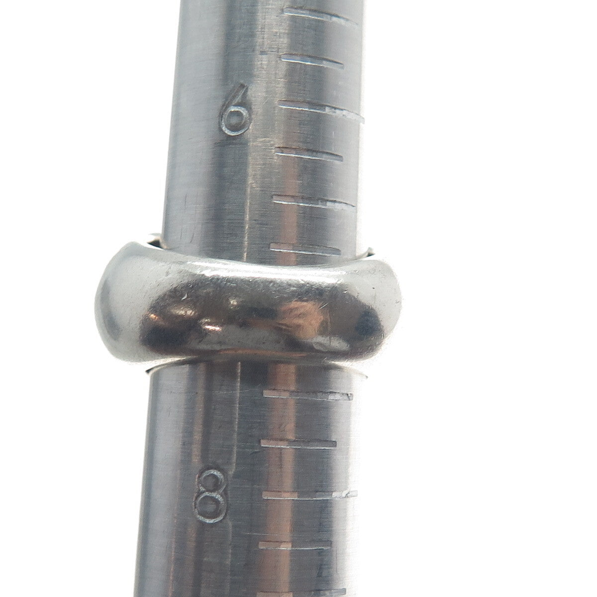 925 Sterling Silver Vintage Smooth Domed Ring Size 7.25