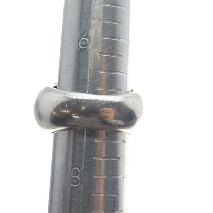 925 Sterling Silver Vintage Smooth Domed Ring Size 7.25