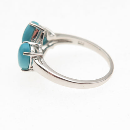 925 Sterling Silver Real Sleeping Beauty Turquoise Ring Size 8