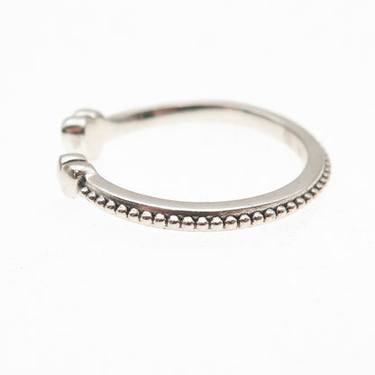 Pandora 925 Sterling Silver Real MOP Heart of Love Adjustable Ring Size 8.75
