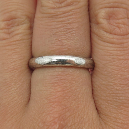 MICHELLE ALBALA 925 Sterling Silver Vintage Wedding Band Ring Size 7