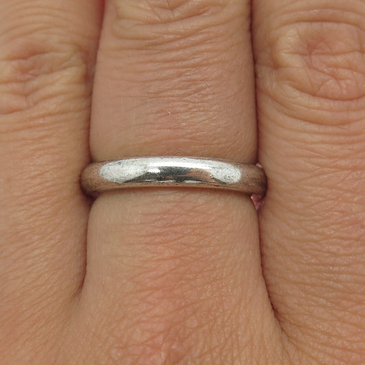 MICHELLE ALBALA 925 Sterling Silver Vintage Wedding Band Ring Size 7