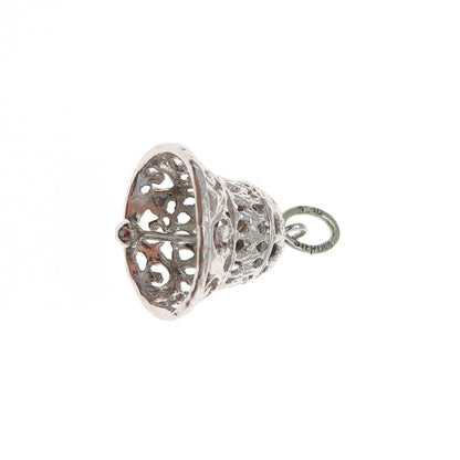 BEAU 925 Sterling Silver Vintage Bell Minimalist 3D Charm Pendant