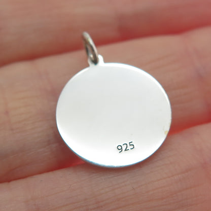 925 Sterling Silver Purple Enamel Dog & Cat Friendship Minimalist Charm Pendant