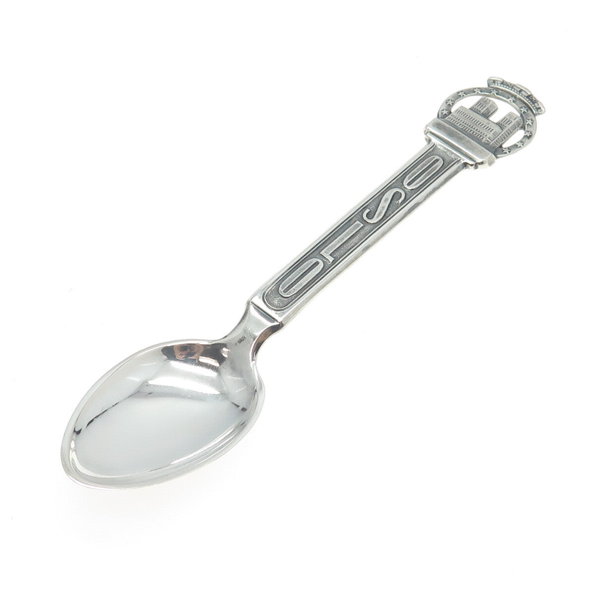 BRODRENE LOHNE 830S Silver Vintage Norway Oslo States & Cities Coffee Spoon #522