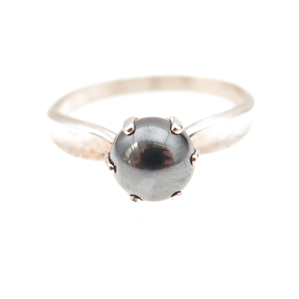 Bell Trading Post 925 Sterling Silver Vintage Real Hematite Oxidized Ring Size 8