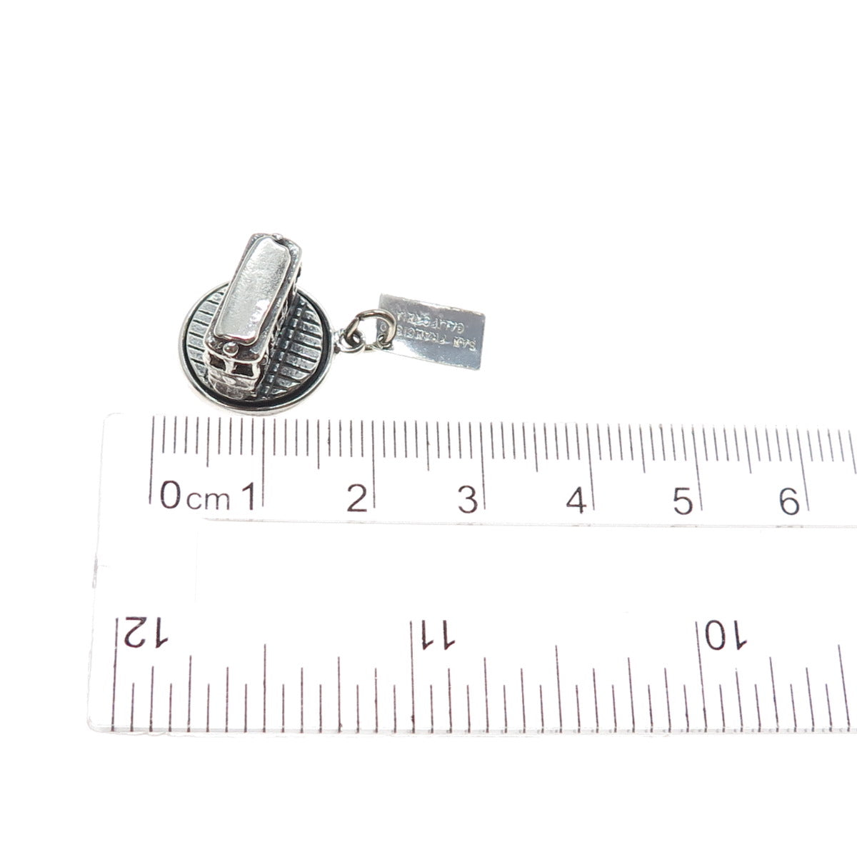 BELL TRADING 925 Sterling Silver Vintage SF Cable Car Mini 3D Charm Pendant