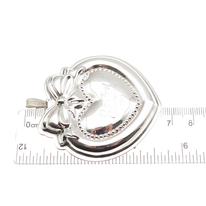 Reed & Barton Sterling Silver Vintage 1995 Our First Christmas Heart Ornament