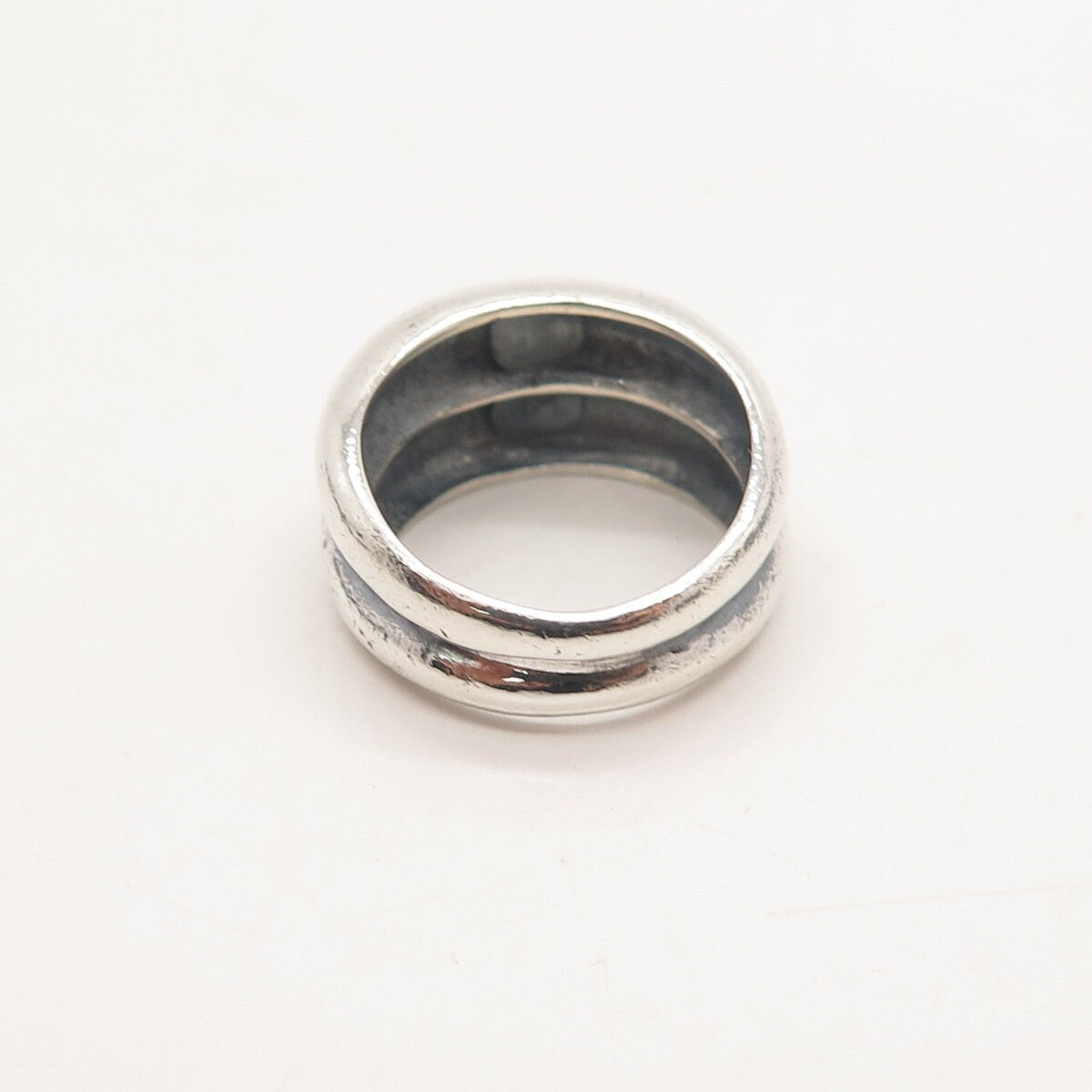 925 Sterling Silver Vintage Concave Ring Size 6.5
