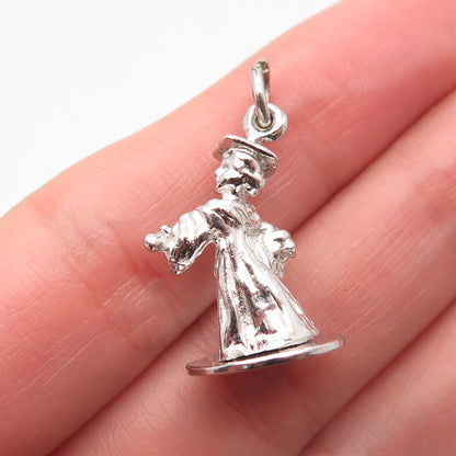 925 Sterling Silver Vintage Old Stock Graduate Boy Pendant