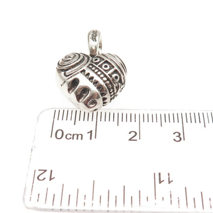 LAGOS Caviar 925 Sterling Silver Vintage Heart of Philadelphia Charm Pendant