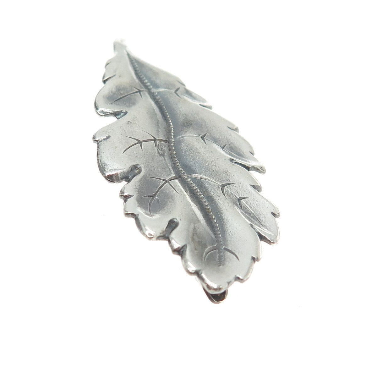 835 Silver Antique Art Deco Leaf Pin Brooch