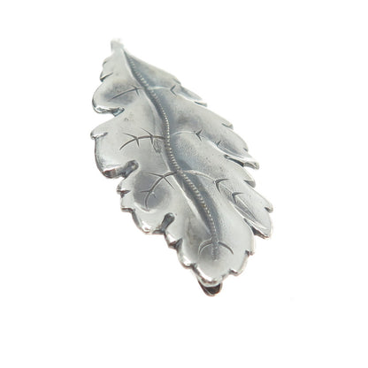 835 Silver Antique Art Deco Leaf Pin Brooch