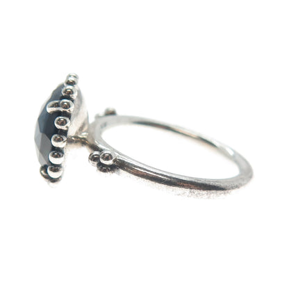 PANDORA 925 Sterling Silver Blue Crystal Midnight Star Ring Size 6